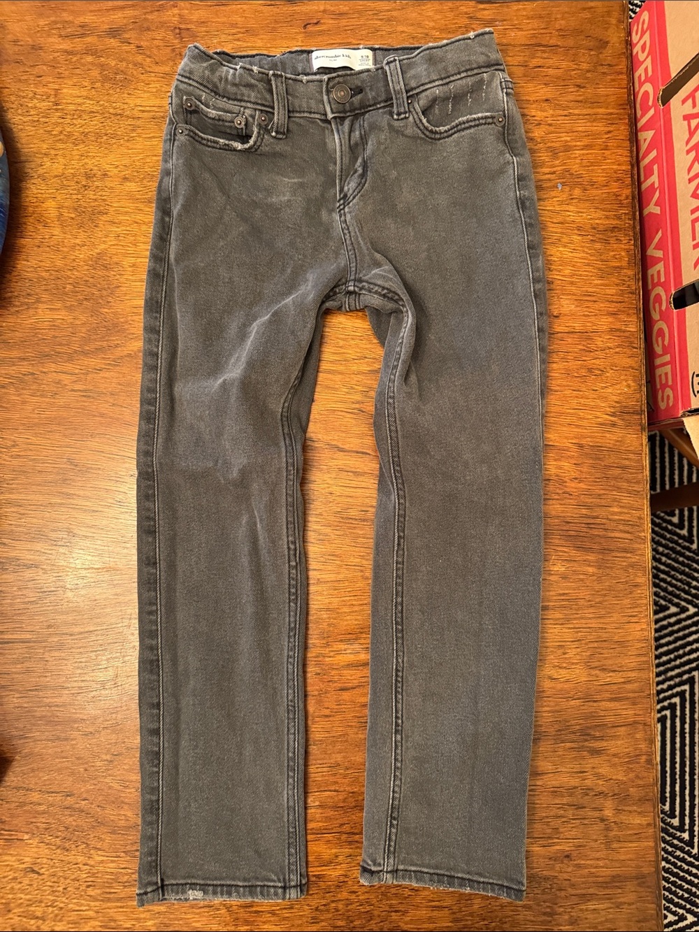 abercrombie kids Charcoal Gray Stretch Jeans
